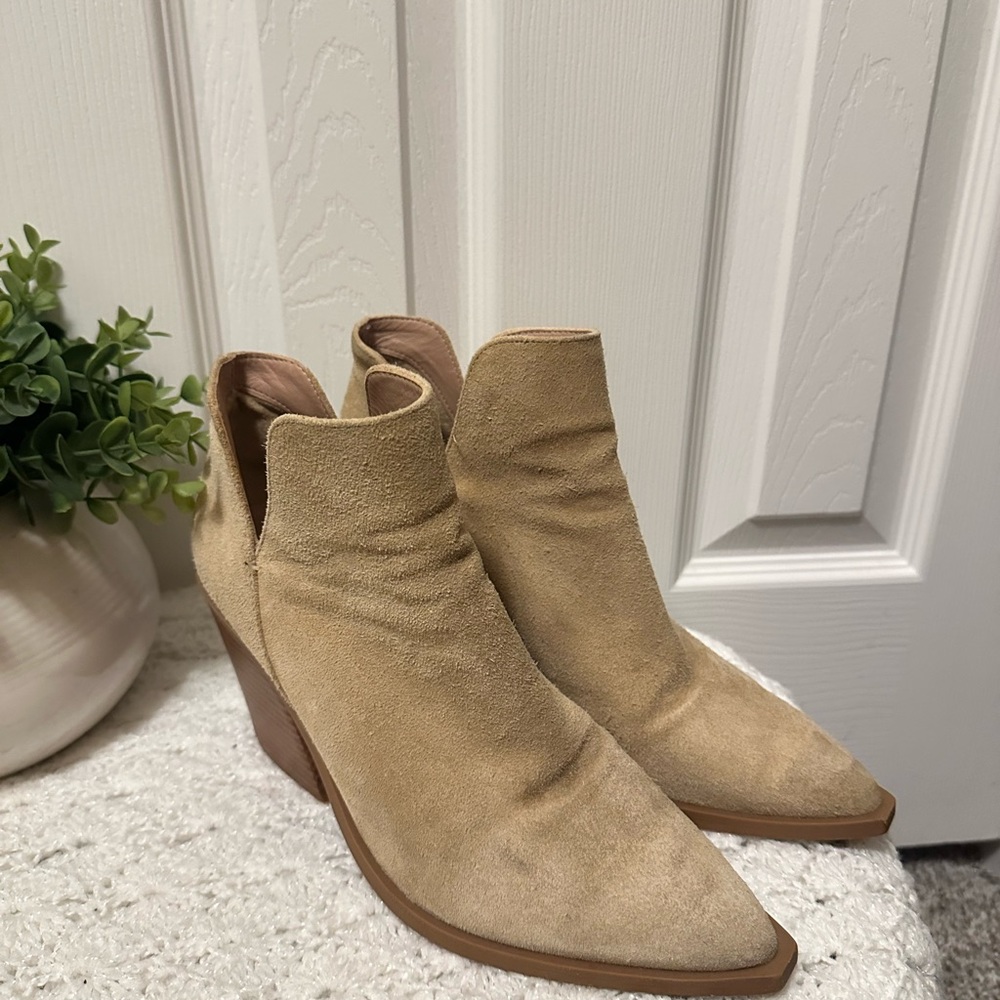 Gianni Bini Huttsen Suede Stacked Heel Western Boot Women’s 7.5M - Picture 3 of 8
